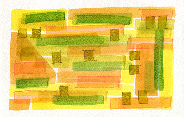 watercolor sketch by Alexandria Levin