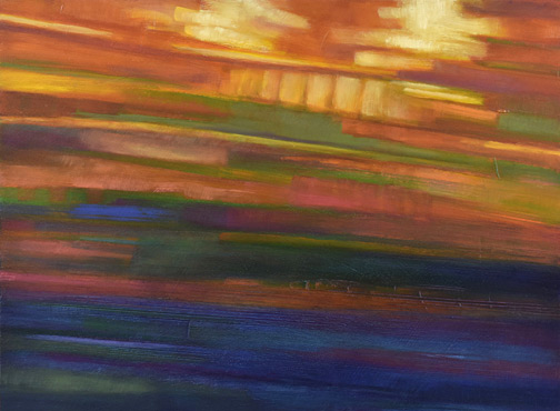 Cinnabar Blur – Oil Painting by Alexandria Levin