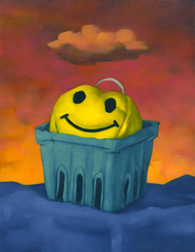 One Dry Pint of Happy - Oil Painting by Alexandria Levin