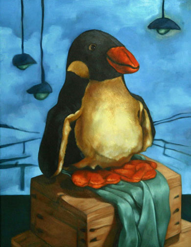Penguin - Oil Painting by Alexandria Levin