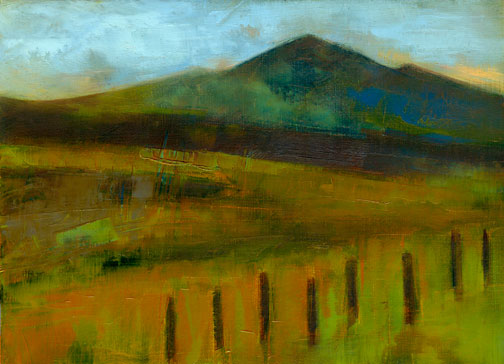 Abandoned Fence - Oil Painting by Alexandria Levin