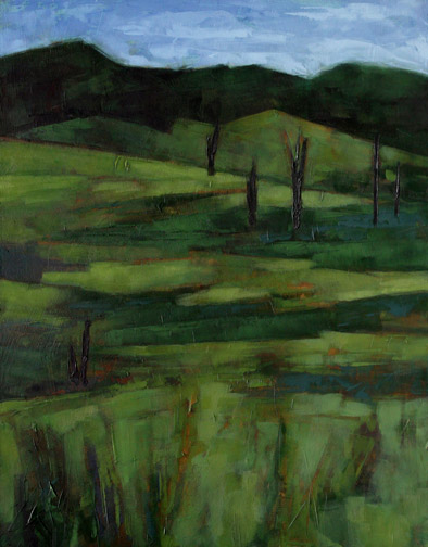 Green Mosaic - Oil Painting by Alexandria Levin