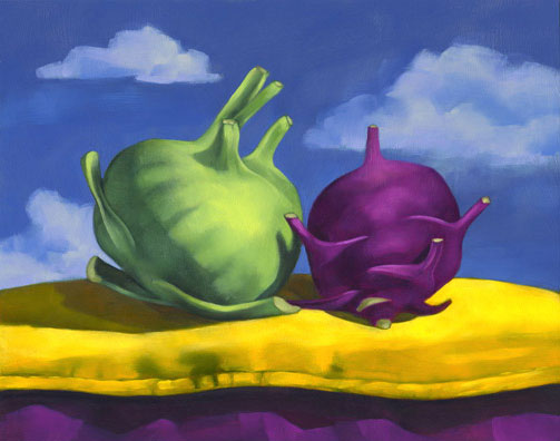 Kohlrabi Duo - Oil Painting by Alexandria Levin