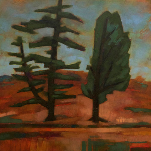 Coniferous Abrasion - Oil Painting by Alexandria Levin